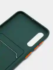 Тёмно-зелёный силиконовый чехол Samsung Galaxy A50, A50s, A30s (Самсунг Галакси А50, А30С), прозрачный