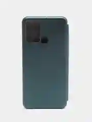 Тёмно-зелёный чехол книжка для infinix smart 6 Plus, Инфиних Смарт 6 плюс