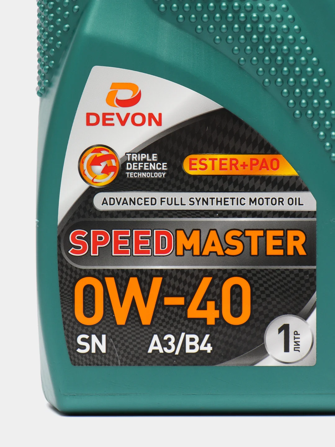 Моторное масло "Девон" Devon Speed Master SAE 0W-40 SN A3/B4, синтетическое, 1 л