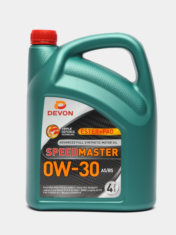 Моторное масло Девон / Devon Speed Master SAE 0W-30 A5/B5 синтетическое, 4 л