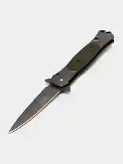 Нож складной, зеленый, клинок 9 см