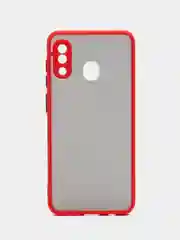 Красный чехол на Samsung Galaxy A20 / A30, полупрозрачный, силиконовый Самсунг А20, А30