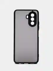 Черный чехол для Huawei Nova Y70, Хуавей Нова У70 полупрозрачный, пластиковый, матовый