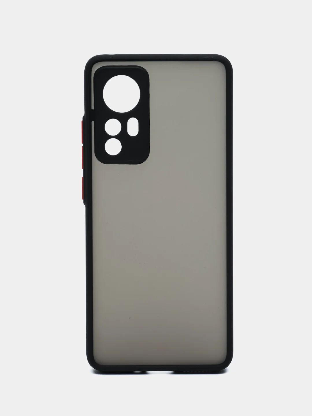 Черный чехол для Xiaomi 12, Xiaomi 12X, (2022), матовый, цветные кнопки Сяоми 12Х