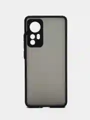 Черный чехол для Xiaomi 12, Xiaomi 12X, (2022), матовый, цветные кнопки Сяоми 12Х