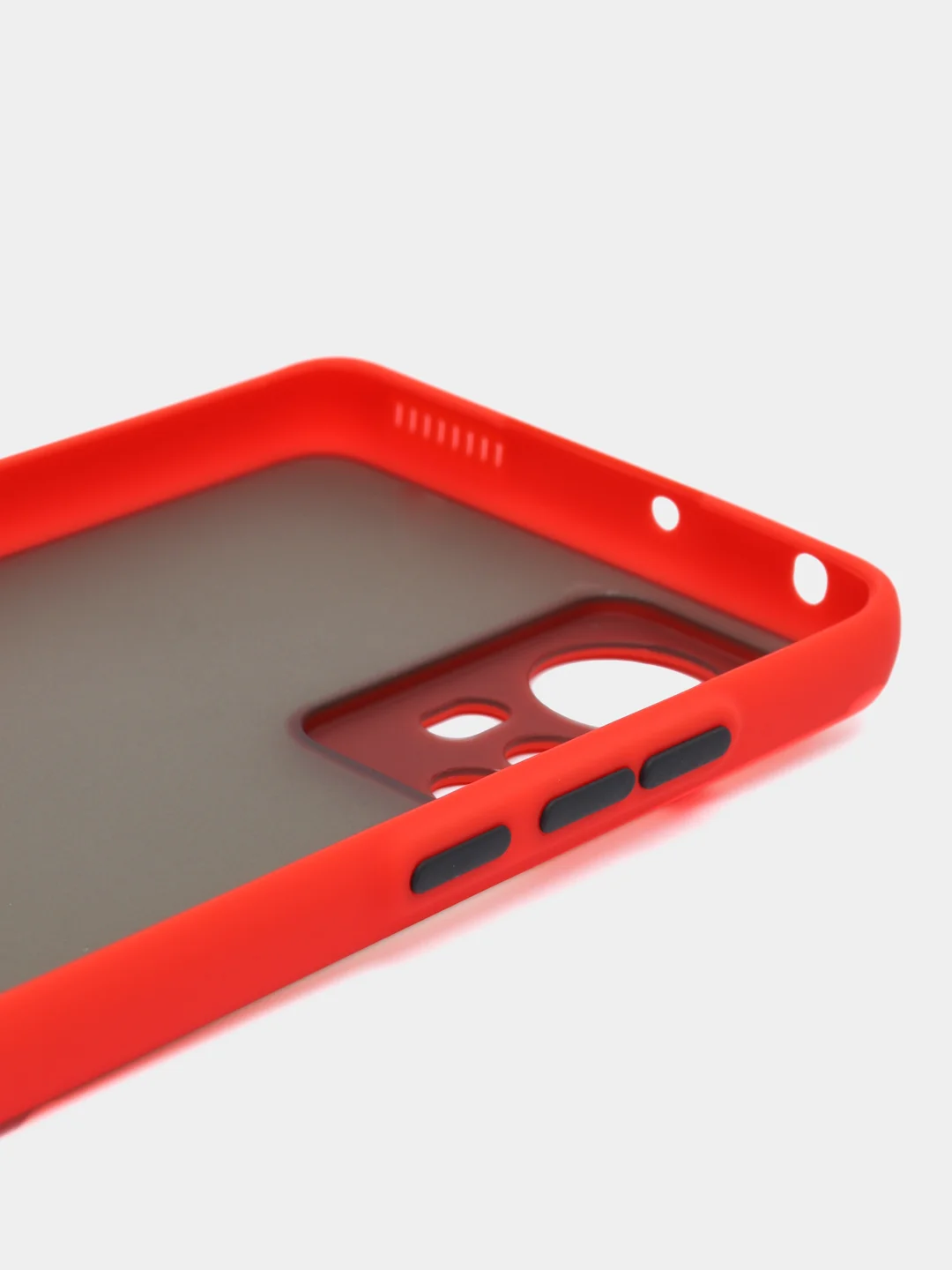 Красный чехол для Xiaomi 12, Xiaomi 12X, (2022), матовый, цветные кнопки Сяоми 12Х