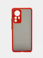 Красный чехол для Xiaomi 12 Pro (2022), полупрозрачный Сяоми 12 Про