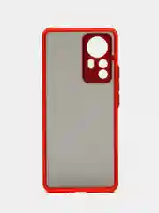 Красный чехол для Xiaomi 12 Pro (2022), полупрозрачный Сяоми 12 Про
