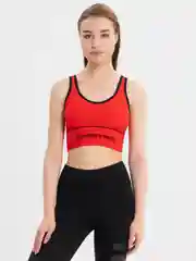 Красный топ для спорта, фитнеса, йоги и пилатеса