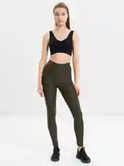 Тёмно-зелёный женские спортивные  лосины легинсы  утягивающие