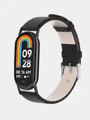 Красный кожаный ремешок для Xiaomi Mi Band 8
