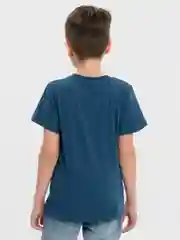 Индиго футболка для мальчика, с принтом, хлопок, 8-12 лет
