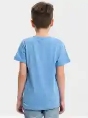 Светло-синий футболка для мальчика, с принтом, хлопок, 4 - 8 лет