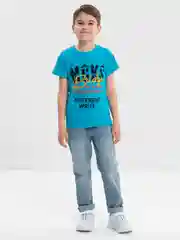 Лесной зеленый футболка для мальчика, с принтом, хлопок, 8-12 лет