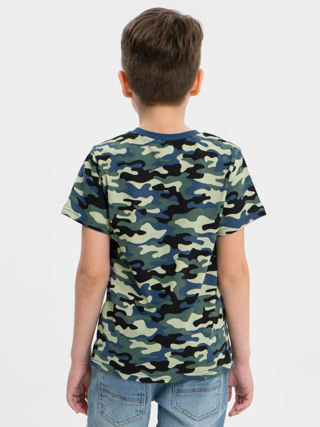 Голубой футболка для мальчика, милитари, Bonito kids