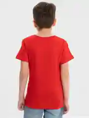 Алый футболка для мальчика, с принтом, хлопок, 8-12 лет