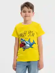 Лимонный футболка для мальчика, с принтом, хлопок, 8-12 лет