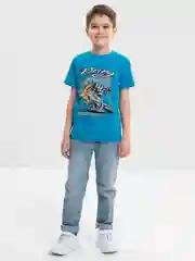 Лавандовый футболка для мальчика, с принтом, хлопок, 4 - 8 лет