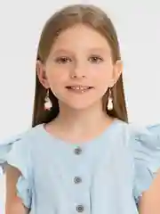 Белый серьги "Гуси"