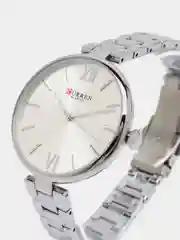 Серебряный женские наручные часы Curren 9017 в подарочной упаковке