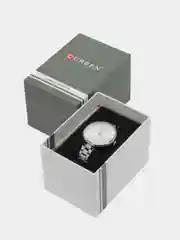 Серебряный женские наручные часы Curren 9017 в подарочной упаковке
