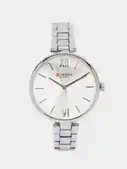 Серебряный женские наручные часы Curren 9017 в подарочной упаковке