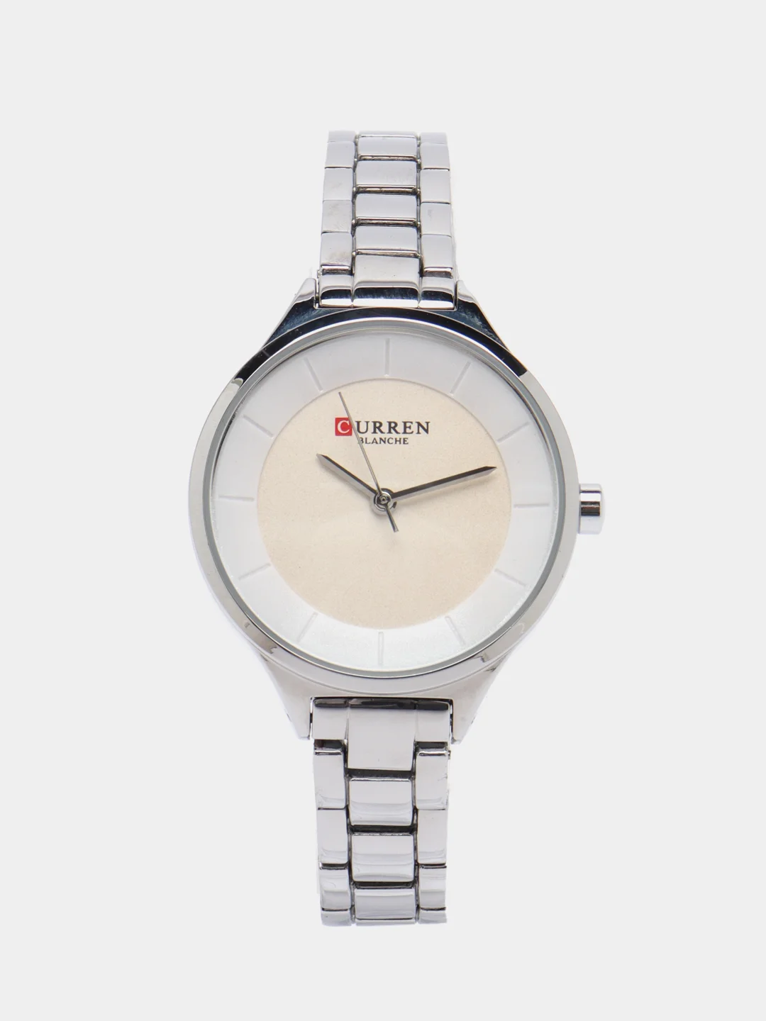 Серебряный женские наручные часы Curren 9015 в подарочной упаковке