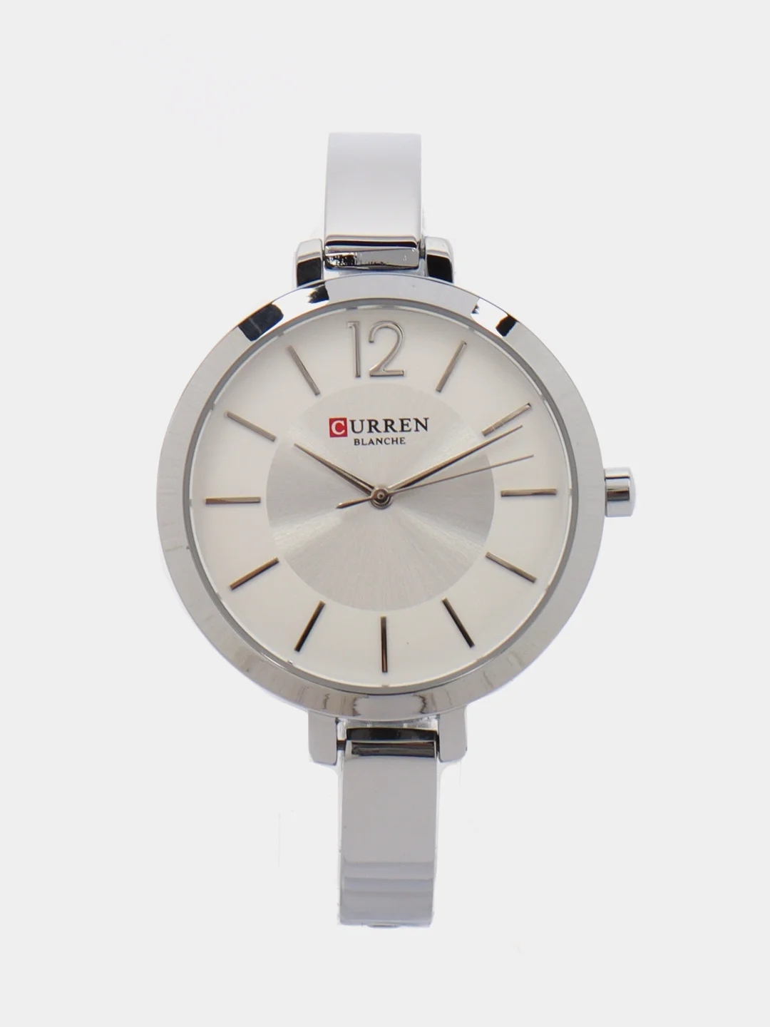 Серебряный женские наручные часы Curren 9012 в подарочной упаковке