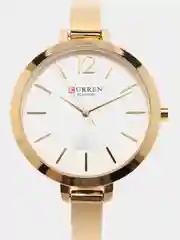 Серебряный женские наручные часы Curren 9012 в подарочной упаковке