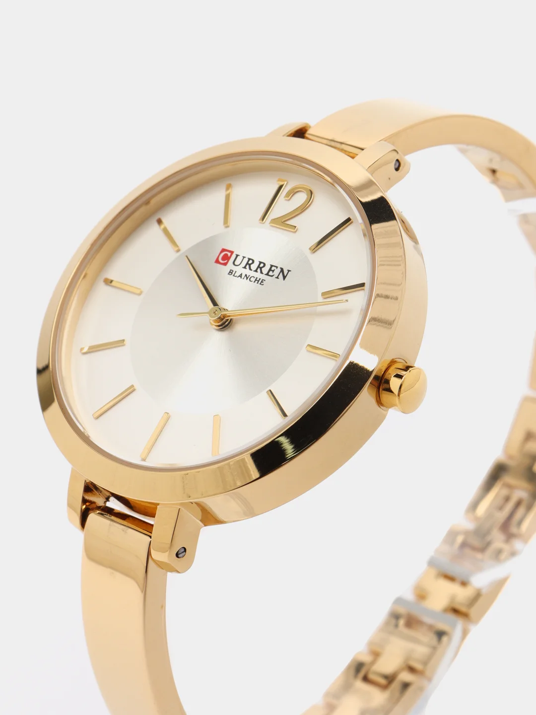 Серебряный женские наручные часы Curren 9012 в подарочной упаковке