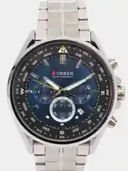 Синий мужские наручные часы Curren 8399 с хронографом в подарочной упаковке
