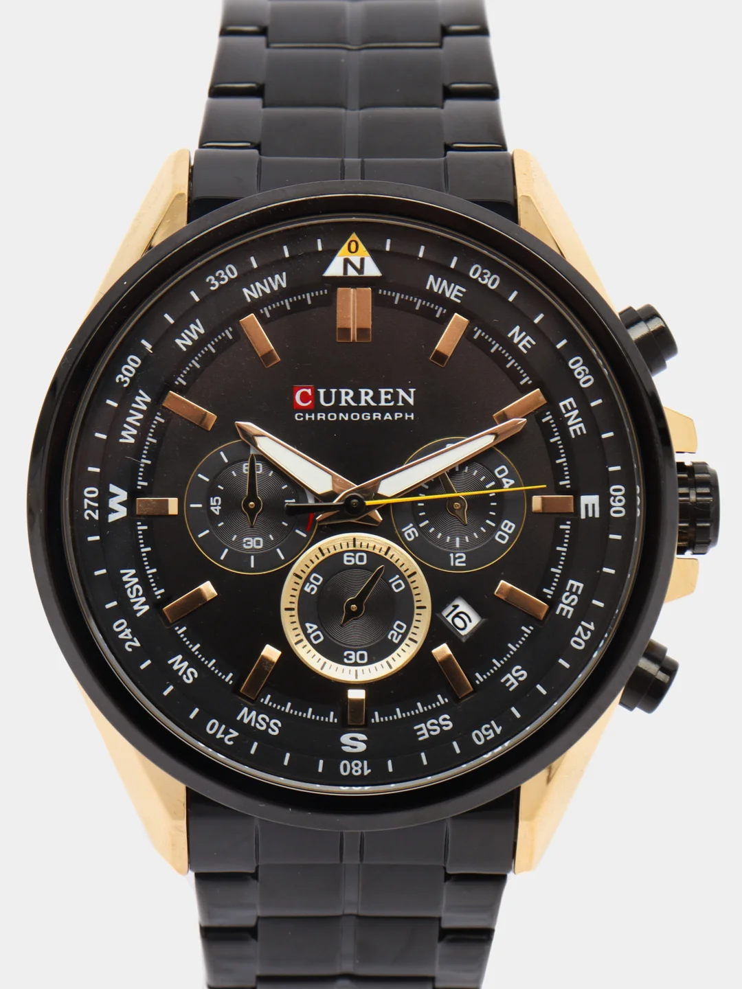 Тёмно-бордовый мужские наручные часы Curren 8399 с хронографом в подарочной упаковке