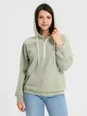 Мятный кофта женская с капюшоном