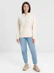 Бежевый кофта женская с капюшоном