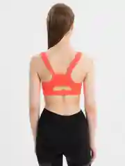 Коралловый спортивный топ с застежкой-молнией
