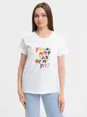 Белый женская футболка, из хлопка, с принтом