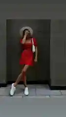 Алый комплект юбка и блузка