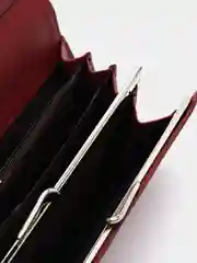 Бордовый женский кошелек из экокожи