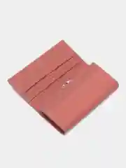 Розовый женский кошелек из экокожи