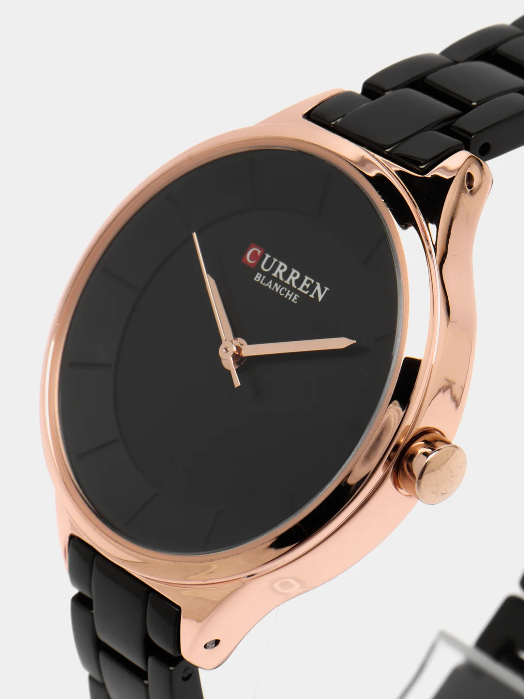 Черный женские наручные часы Curren 9015 в подарочной упаковке