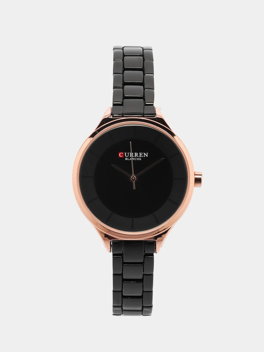 Черный женские наручные часы Curren 9015 в подарочной упаковке