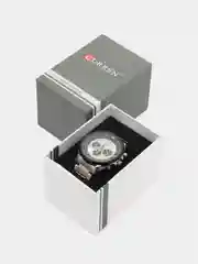 Серебряный мужские наручные часы Curren 8399 с хронографом в подарочной упаковке