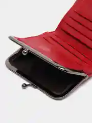 Багровый женский кошелек из эко кожи