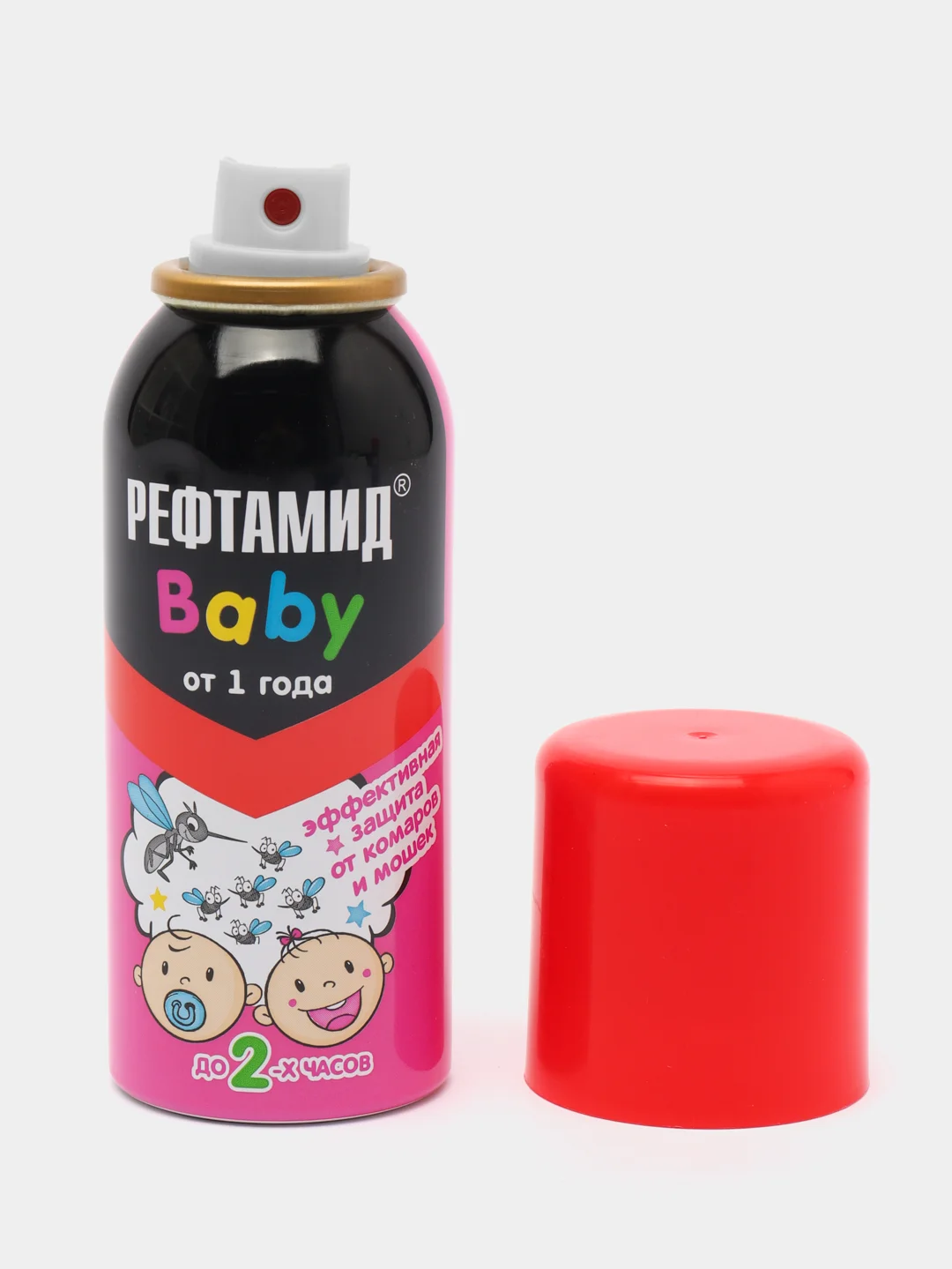 Аэрозоль от комаров для детей от 1 года, репеллентный Рефтамид Baby, защита 2 часа, 100 мл