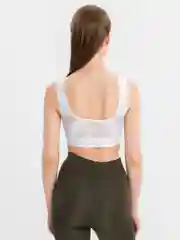 Белый топ женский спортивный/фитнес