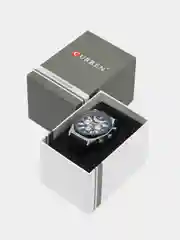 Синий мужские наручные часы  Curren 8392 с хронографом в подарочной упаковке