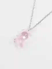 Розовый цепочка на шею "Мишка", 50 см