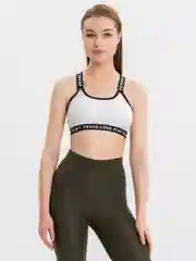 Белый женский топ спортивный
