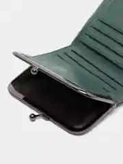 Зеленый женский кошелек из эко кожи