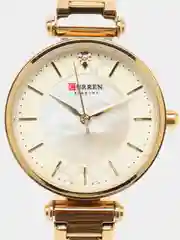 Золотой женские наручные часы Curren 9072 в подарочной упаковке